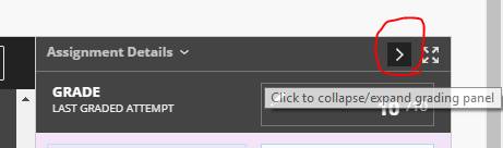 Collapse Grading Panel Button